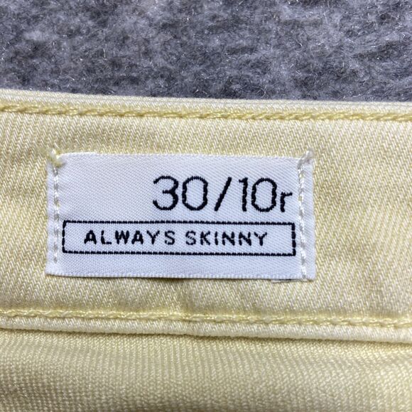 Gap 1969 Always Skinny Jeans Women's Size 30/10r Yellow Denim - Picture 8 of 12